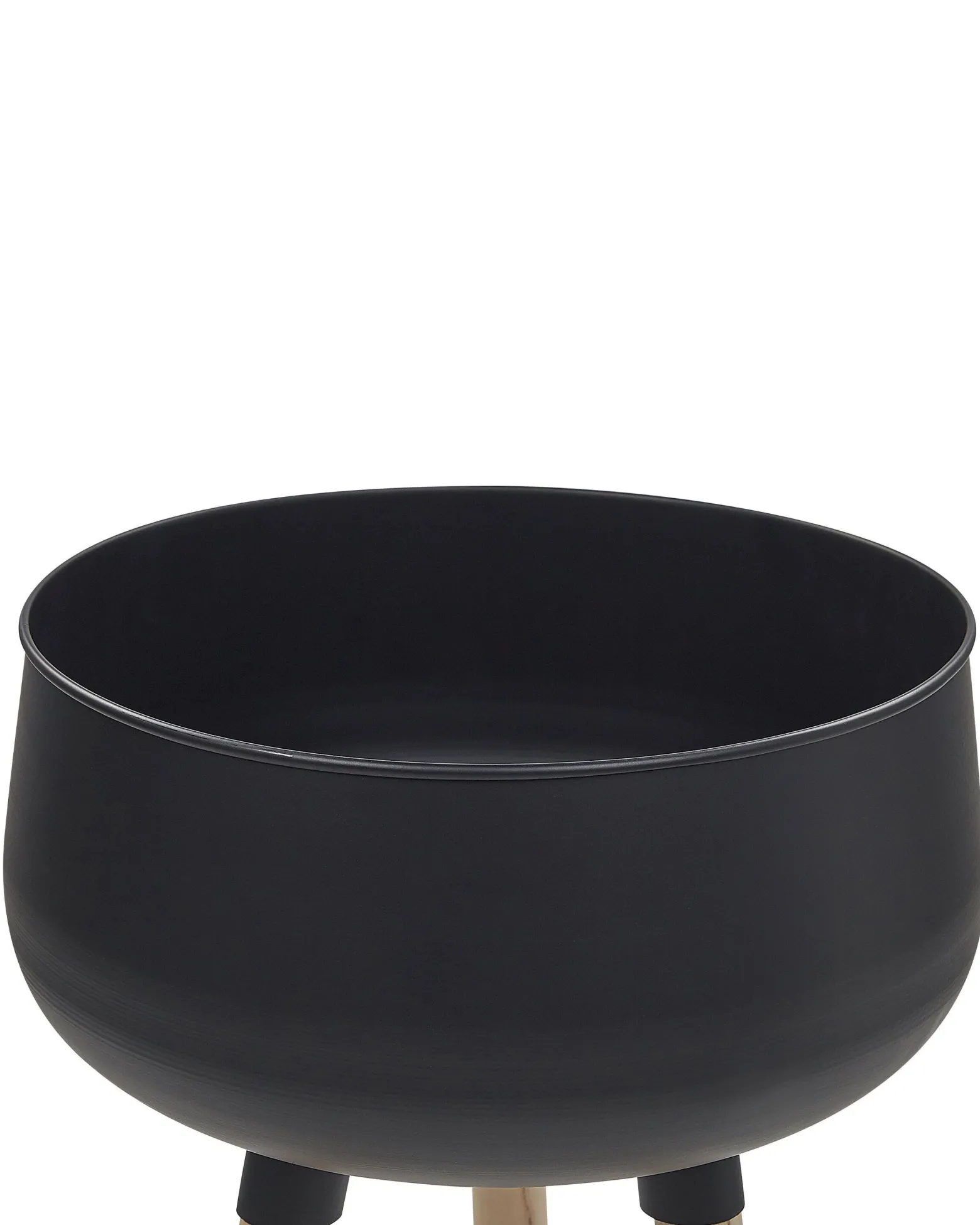 Doniczka na stojaku 47 cm metalowa czarna