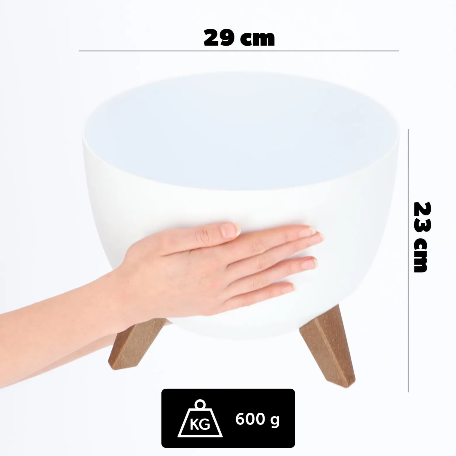 Doniczka Osłonka Na Kwiaty z Wkładką Nóżki 29cm