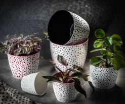 Doniczka Osłonka Okrągła Na Kwiaty Różowa 13cm