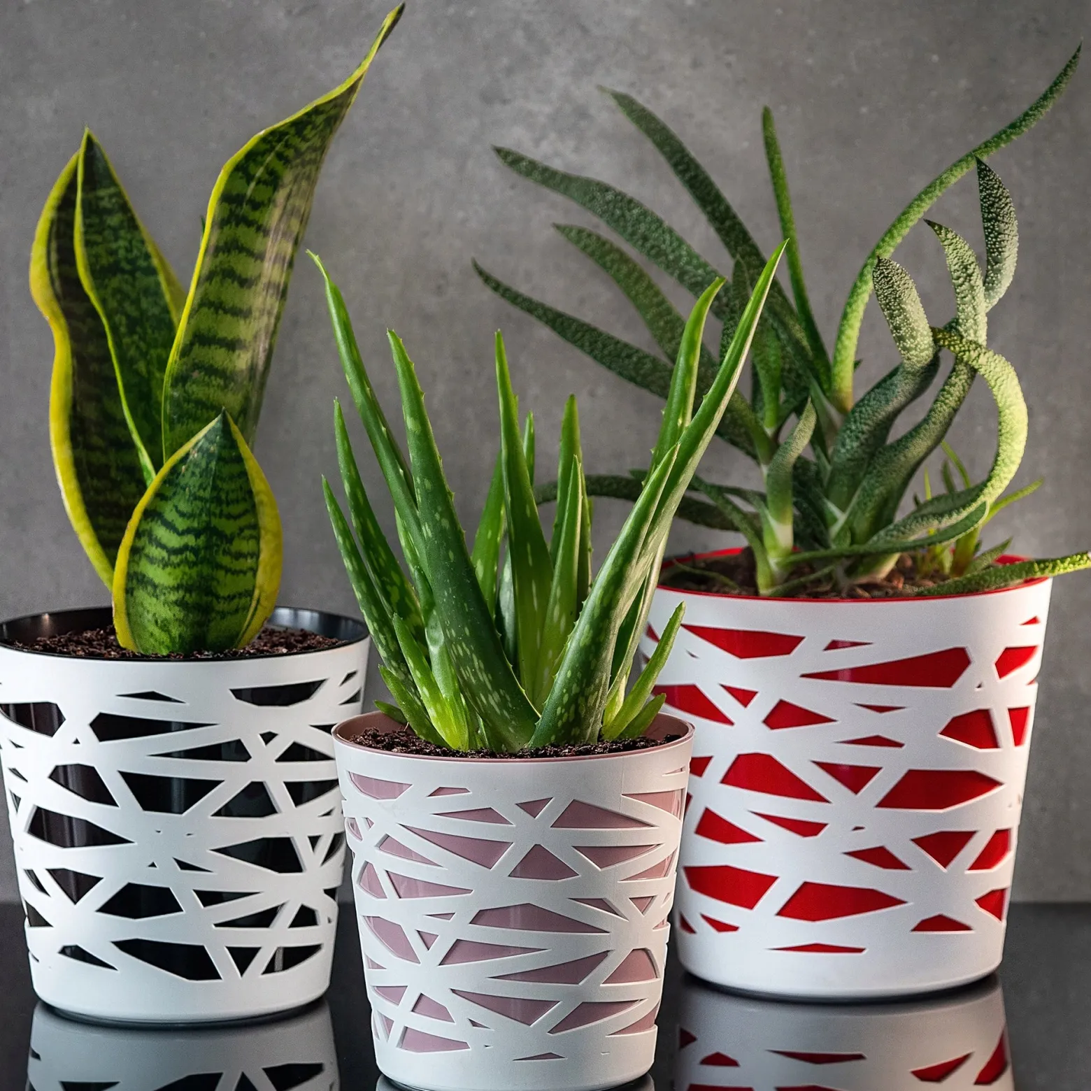 Doniczka Osłonka Wkład Donica Kolory Szara 13cm