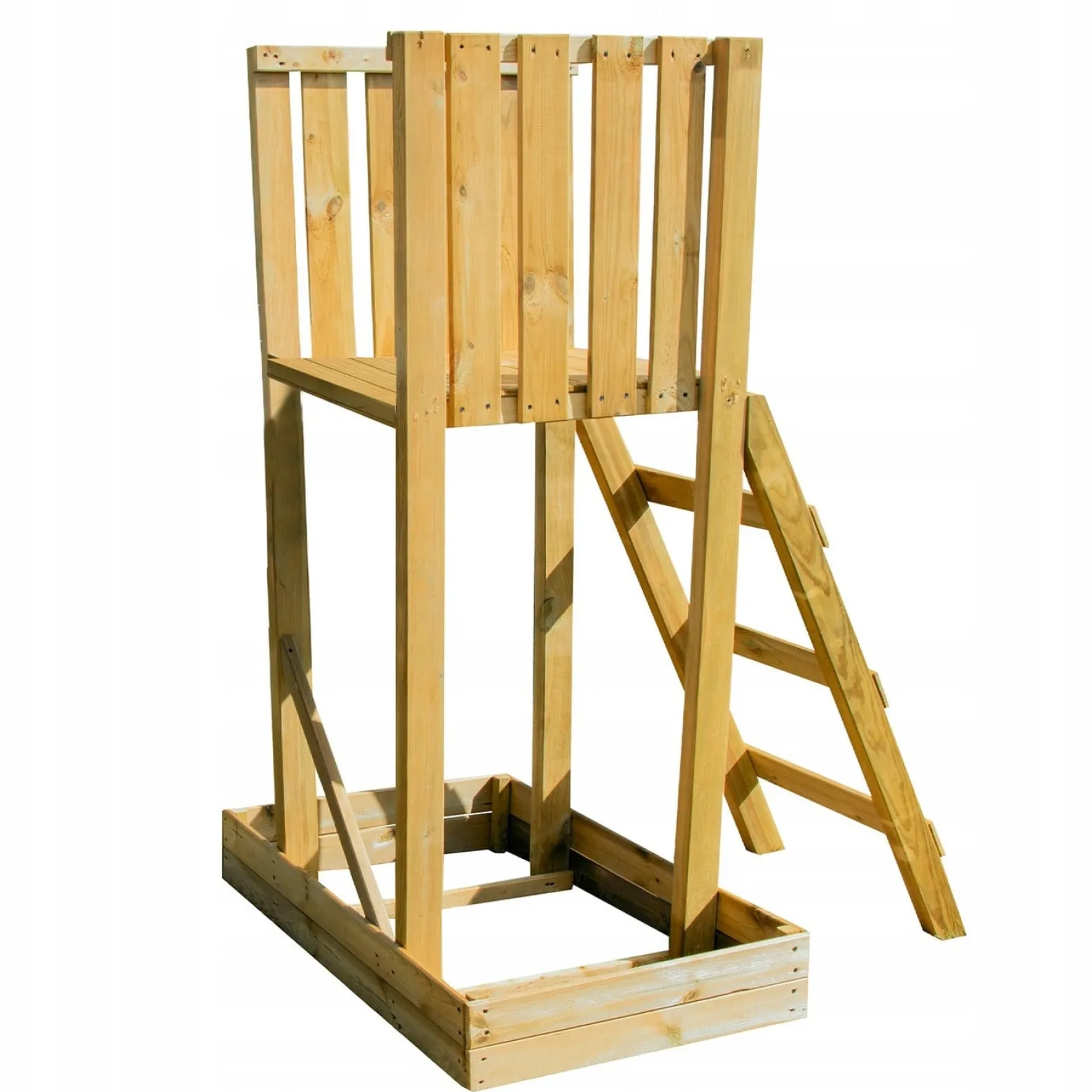 Drewniana Podstawka do Ślizgu 120cm Platforma na Plac Zabaw Zjeżdżalnia