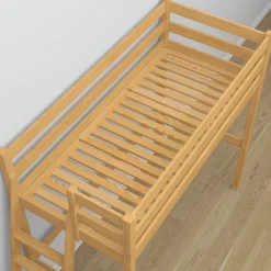 Drewniane łóżko na antresoli N02