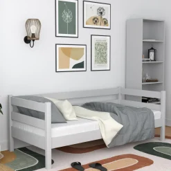 Drewniane łóżko sofa N01