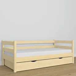 Drewniane łóżko sofa z szufladą N01