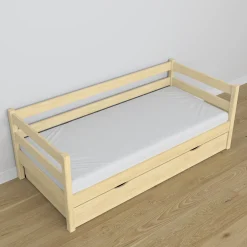 Drewniane łóżko sofa z szufladą N01