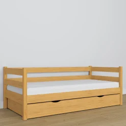 Drewniane łóżko sofa z szufladą N01