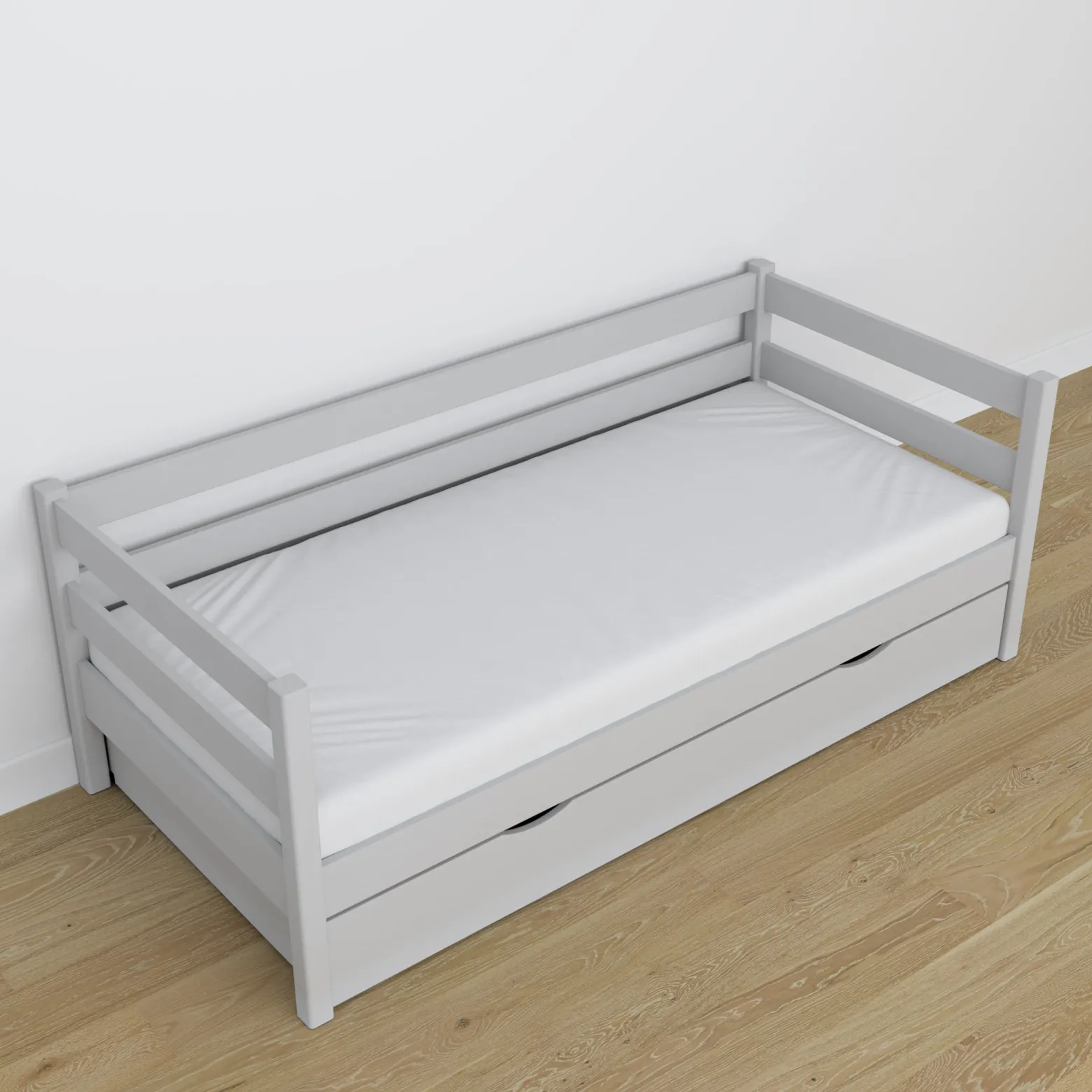Drewniane łóżko sofa z szufladą N01
