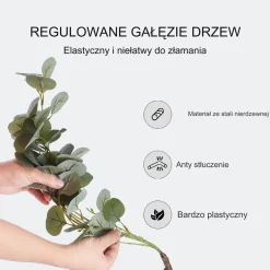 Drzewo eukaliptus sztuczne drzewko ozdobne 181 cm