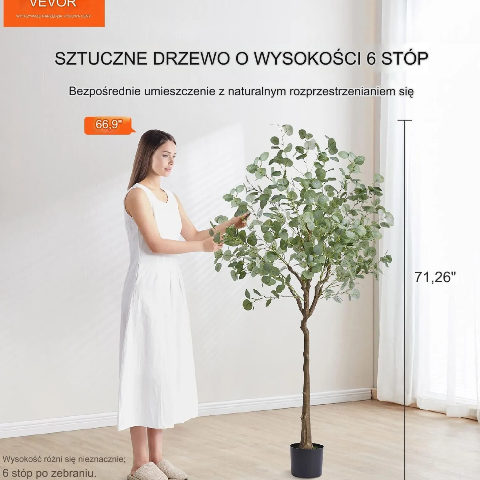 Drzewo eukaliptus sztuczne drzewko ozdobne 181 cm