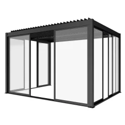 Drzwi przesuwne szklane Luxe 370x238cm antracytowe 4m