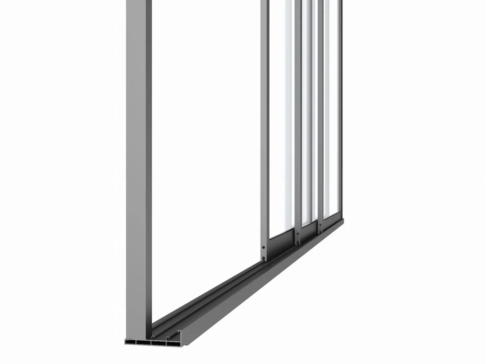 Drzwi przesuwne szklane Luxe 370x238cm antracytowe 4m