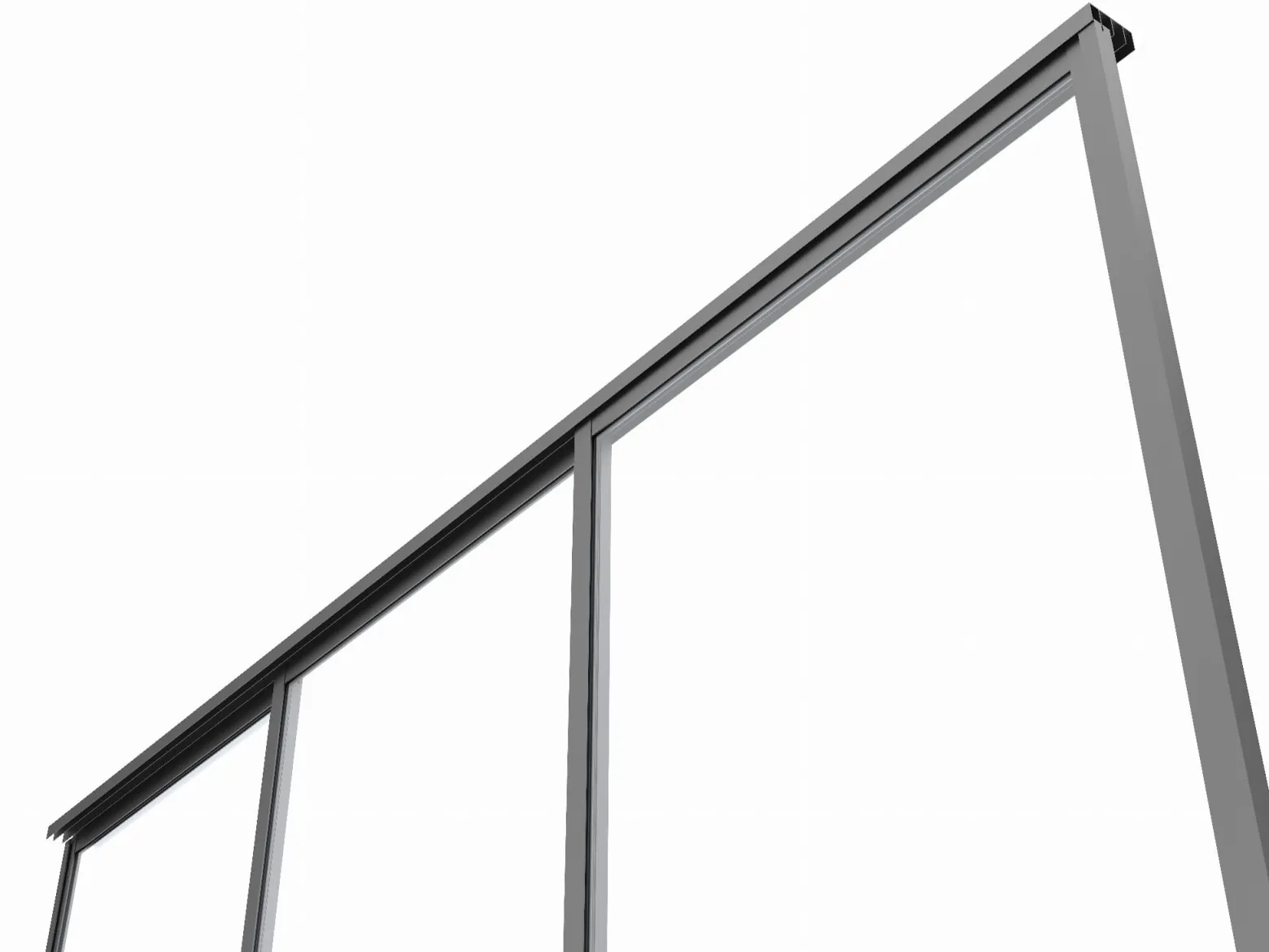 Drzwi przesuwne szklane Luxe 370x238cm antracytowe 4m