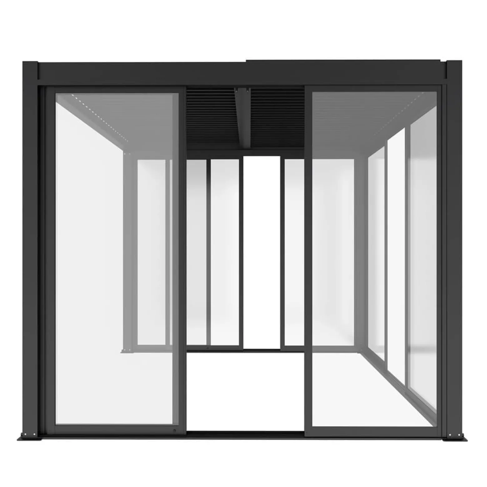 Drzwi przesuwne szklane Luxe 370x238cm antracytowe 4m