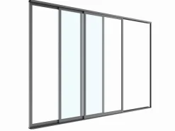 Drzwi przesuwne szklane Luxe 370x238cm antracytowe 4m