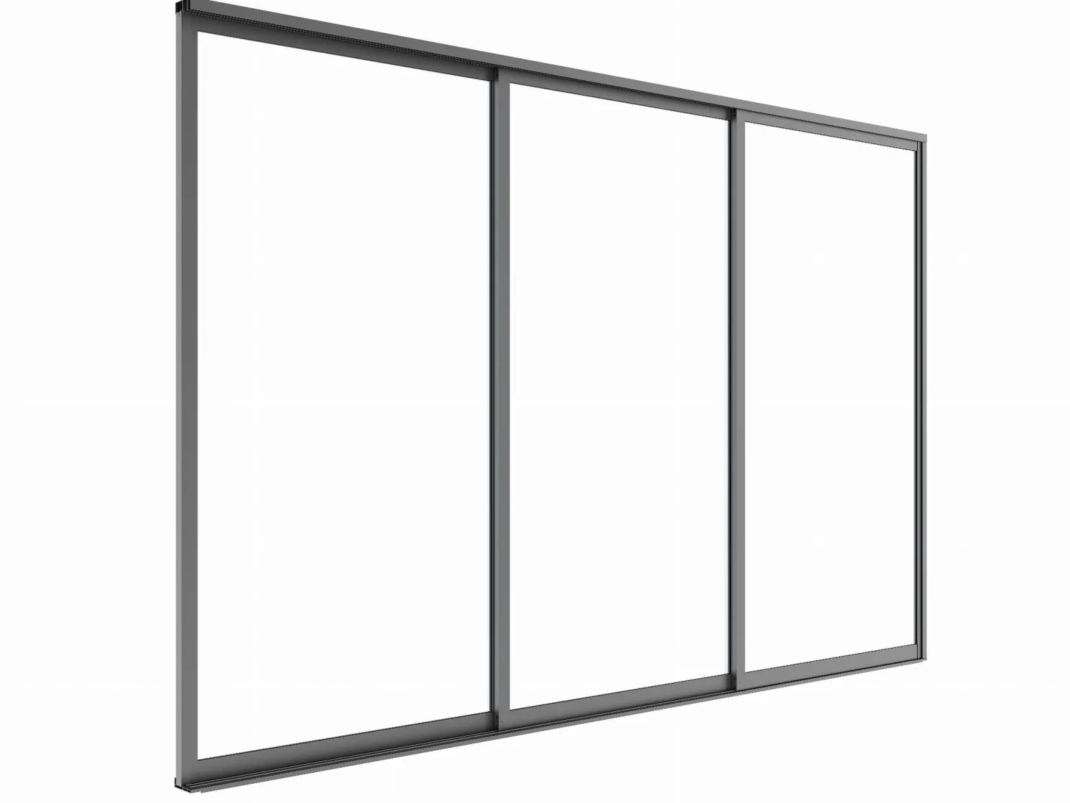 Drzwi przesuwne szklane Luxe 370x238cm antracytowe 4m