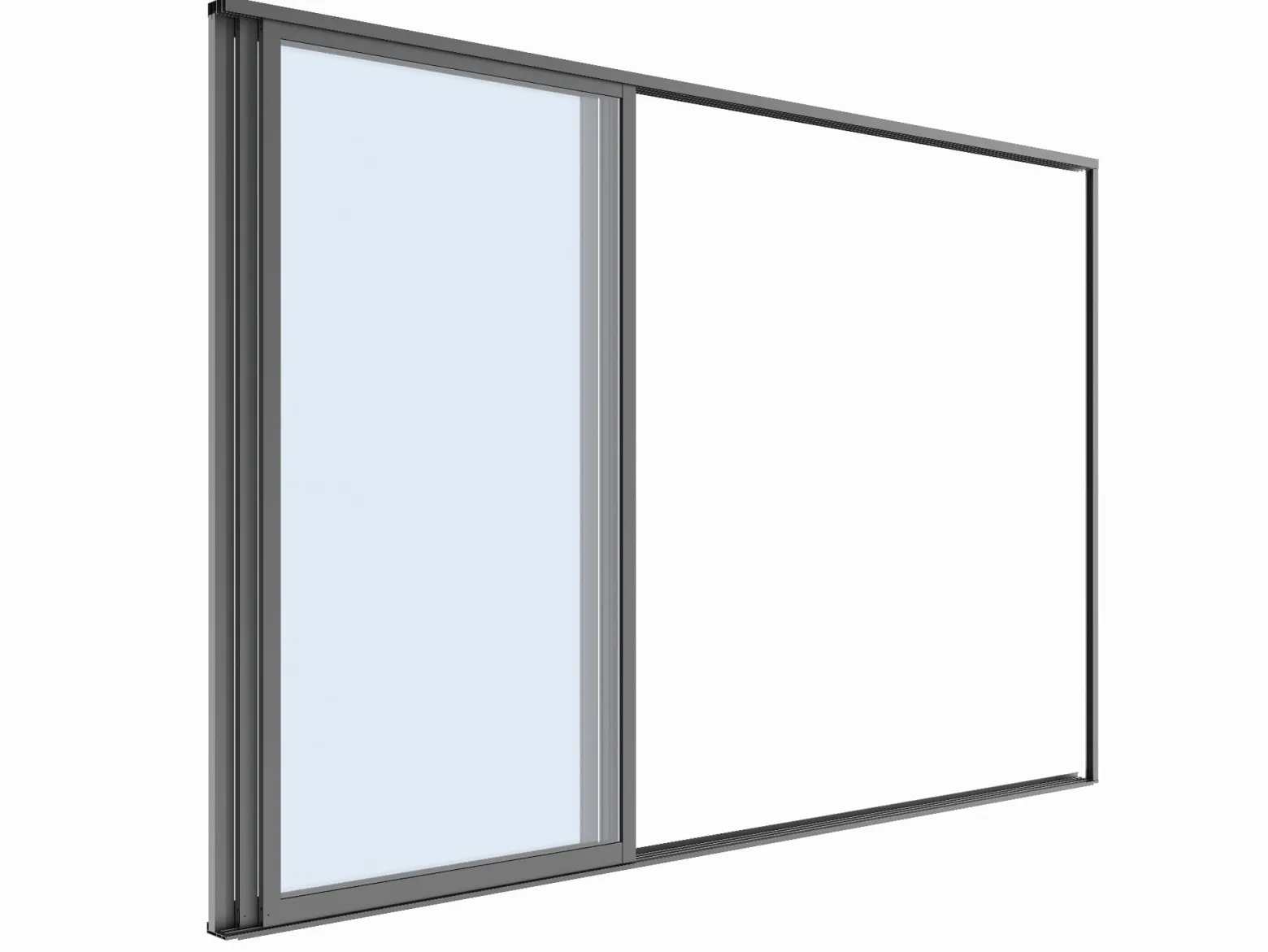 Drzwi przesuwne szklane Luxe 370x238cm antracytowe 4m
