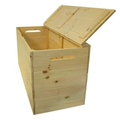 Duża Drewniana Skrzynia Ogród 100x40x50 cm 200L Skrzynka Dekoracja Kufer