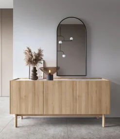Duża komoda BOHO K144/68 dąb riviera/marmur bianco