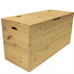 Duża Drewniana Skrzynia Ogród 100x40x50 cm 200L Skrzynka Dekoracja Kufer