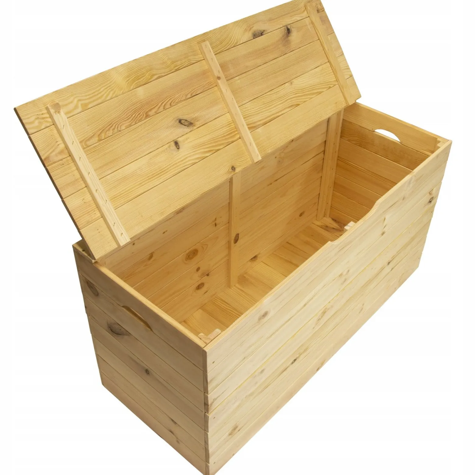 Duża Drewniana Skrzynia Ogród 100x40x50 cm 200L Skrzynka Dekoracja Kufer