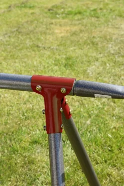 Duża Metalowa Huśtawka Mila Czerwona XL 4iQ Huśtawki na Stelażu dla Dzieci