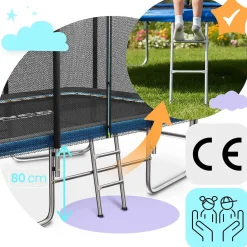 Duża trampolina ogrodowa Neo-sport prostokątna 305x213 cm 10x7ft bezpieczna