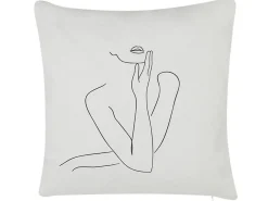 Dwie poduszki 45x45 cm motyw kobiety białe