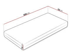 Dwustronny materac piankowy Linnove 15 cm