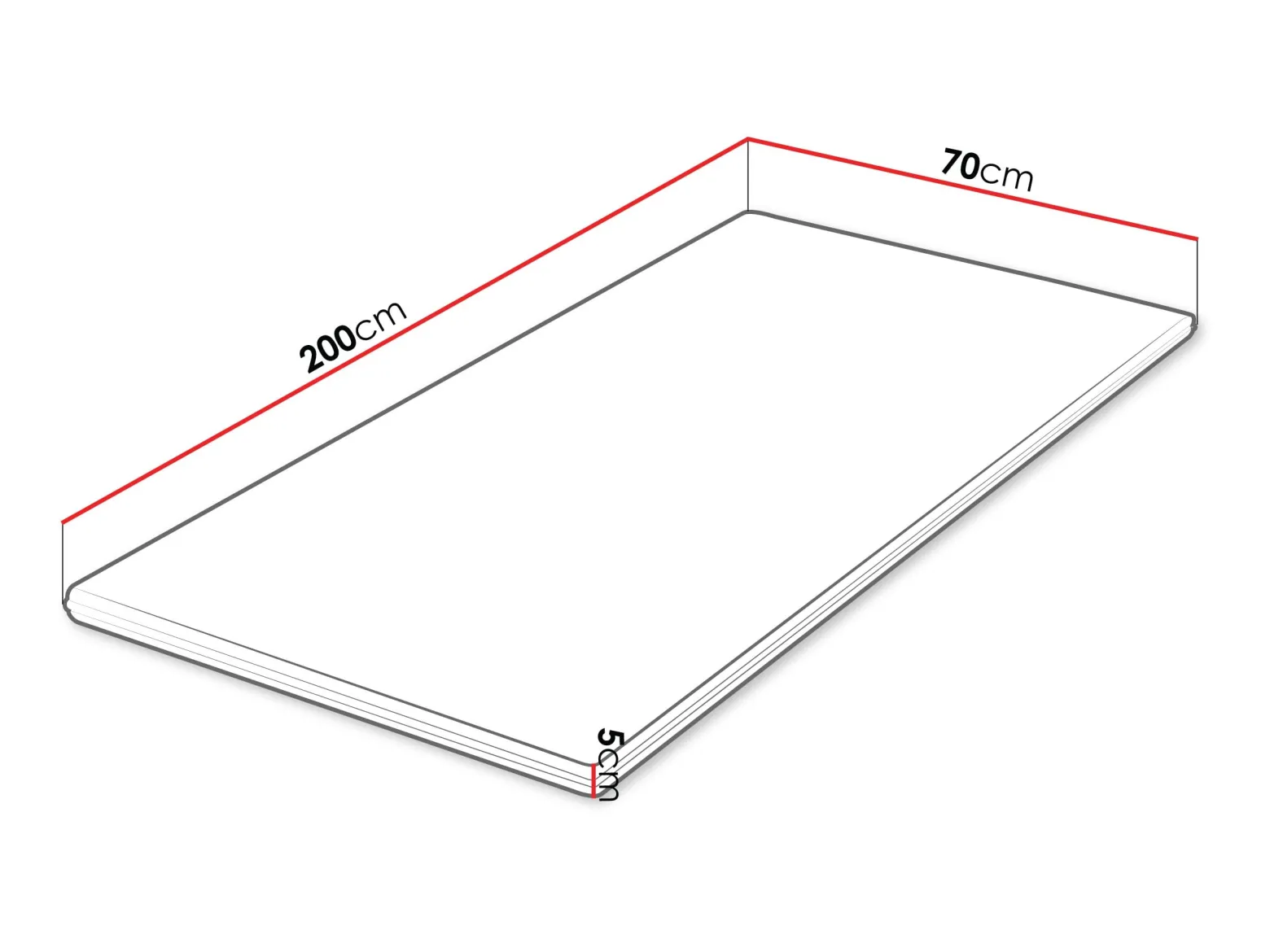 Dwustronny topper - materac Profil 5 cm