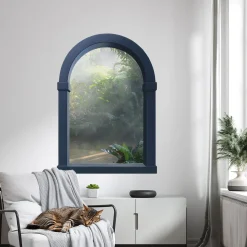 Efekt dziury w ścianie tajemnicza dżungla naklejka 3D 57x80