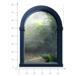 Efekt dziury w ścianie tajemnicza dżungla naklejka 3D 57x80
