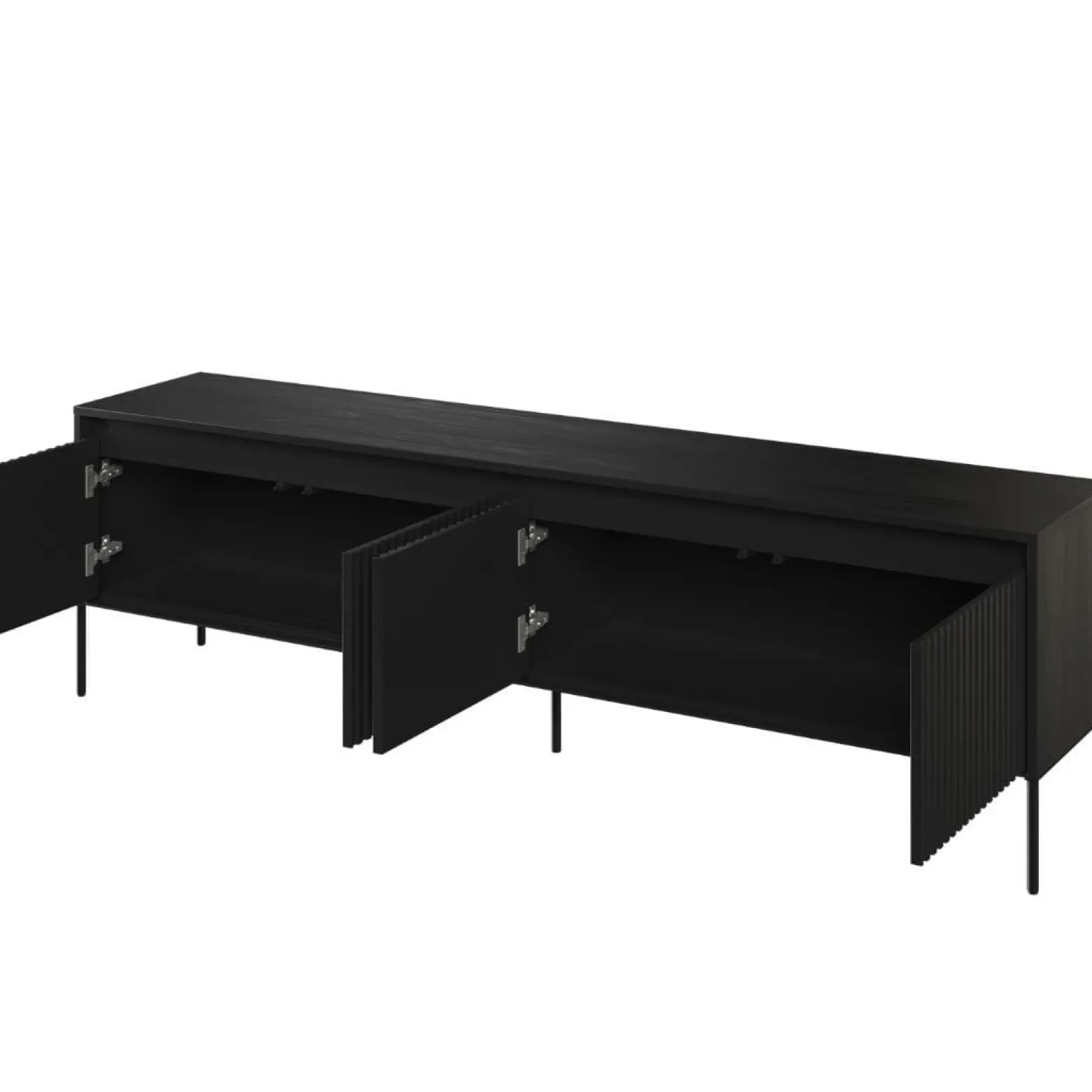 Elegancka szafka pod telewizor z ryflowaniem FLORES