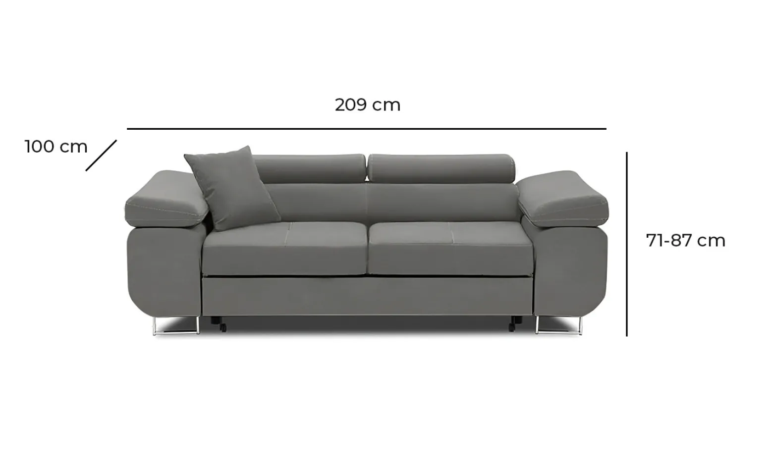 Elegancka sofa 2-osobowa komfortowa stylowa velvet Granatowa
