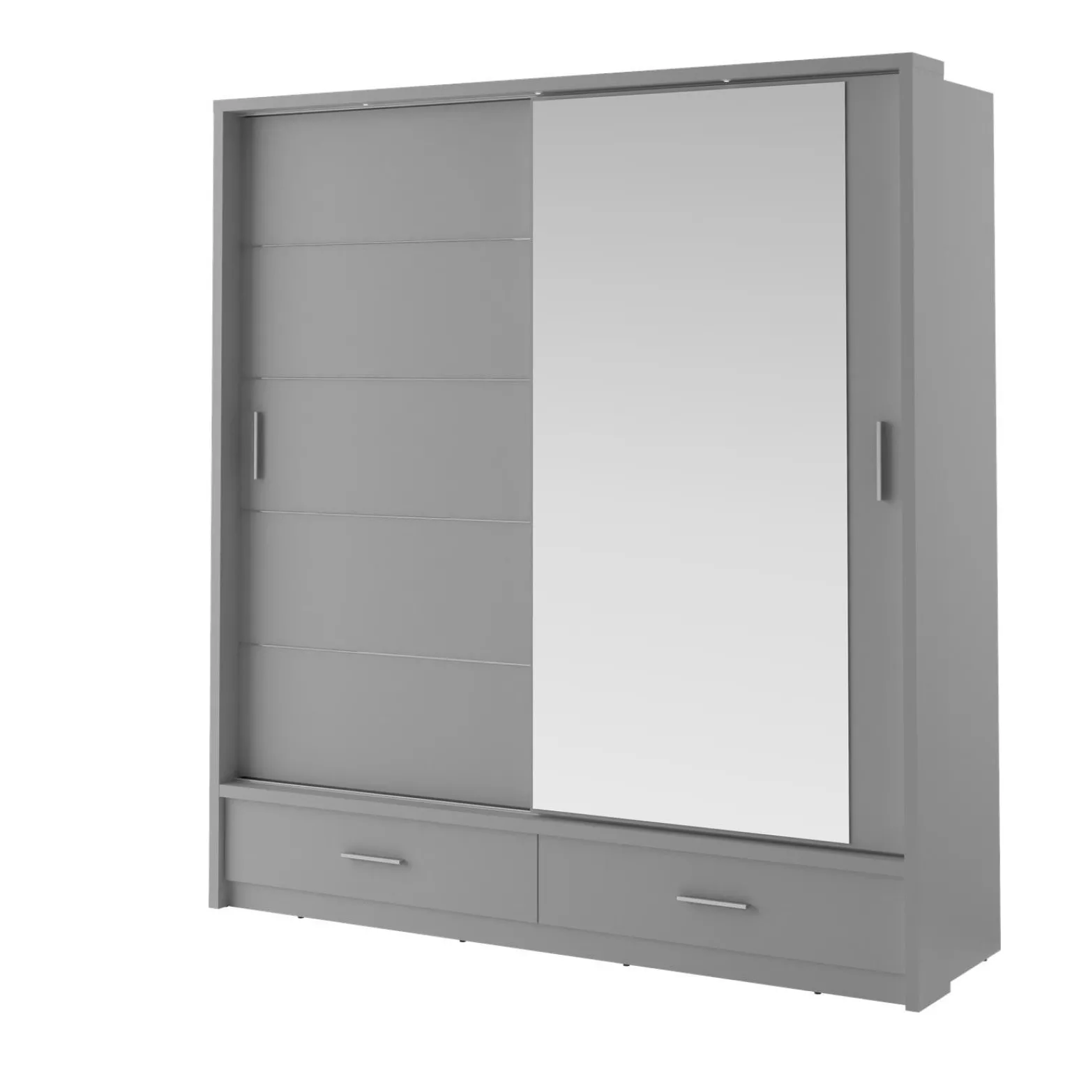 Elegancka szafa przesuwna ARTI dwudrzwiowa z lustrem + oświetlenie LED