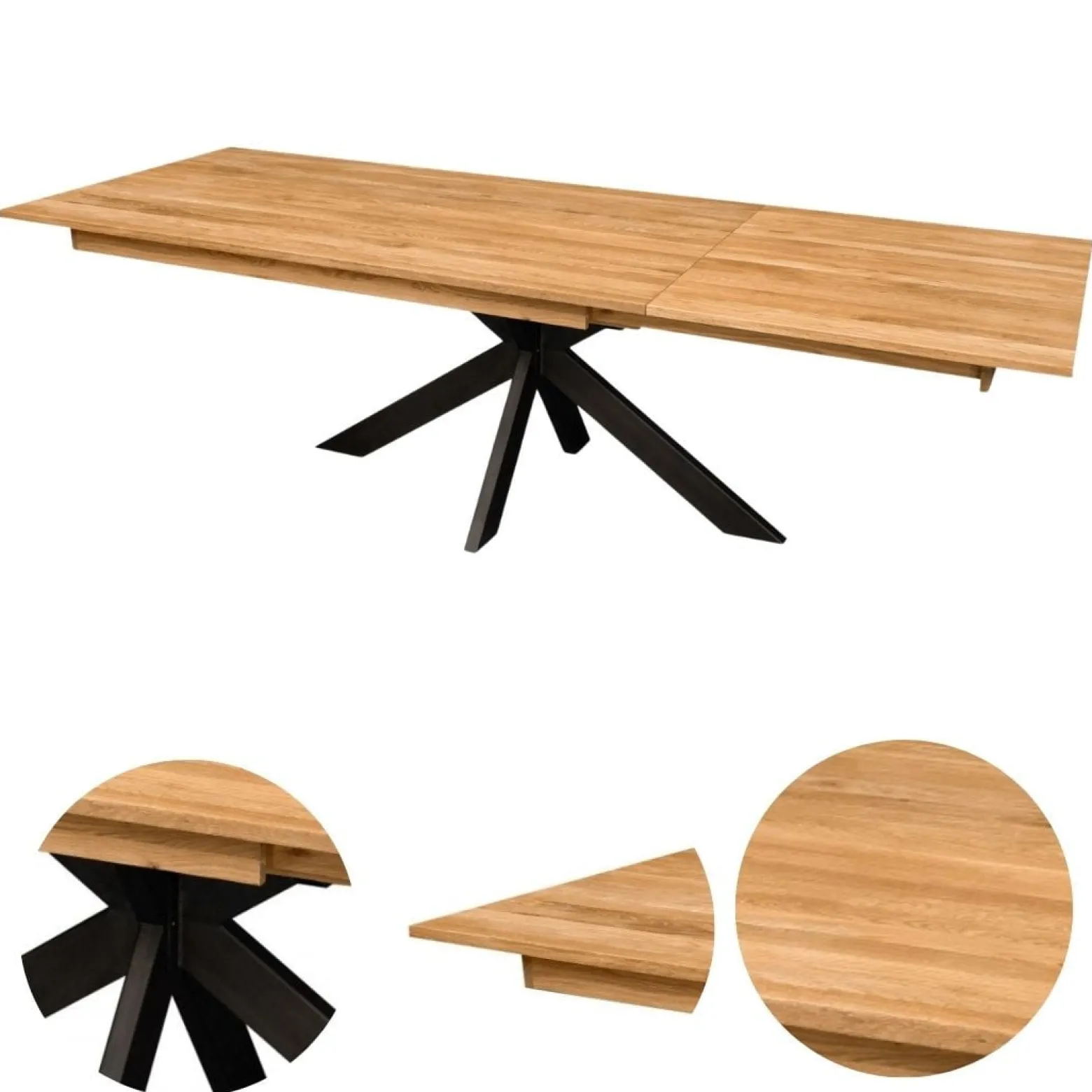 EMDEN Stół Rozkładany #8180 Dąb naturalny 180-265x100cm