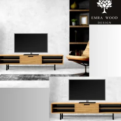 Emra Wood RTV-66 Szafka Rtv Dąb Loft