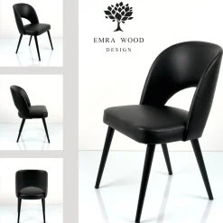 Emra Wood Deluxe KR-5 krzesło tk. ATOS 111 czarny