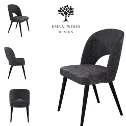 Emra Wood Premium KR-5 krzesło tk. OPERA-18-STERLING czarny