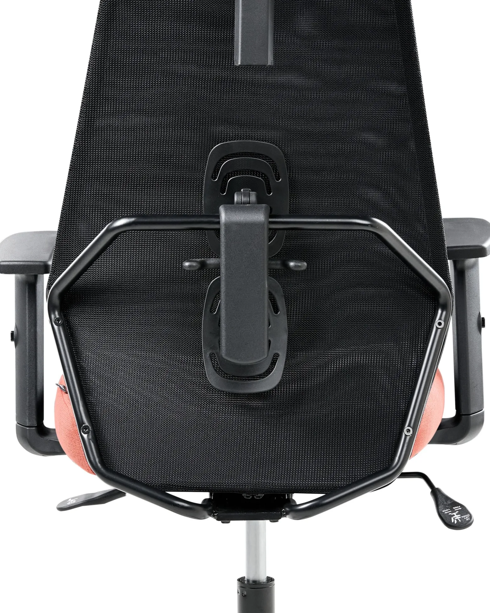 Ergonomiczny fotel biurowy czarny z czerwonym