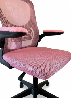 Ergonomiczny fotel biurowy obrotowy mikrosiatka BATI czarno-biały