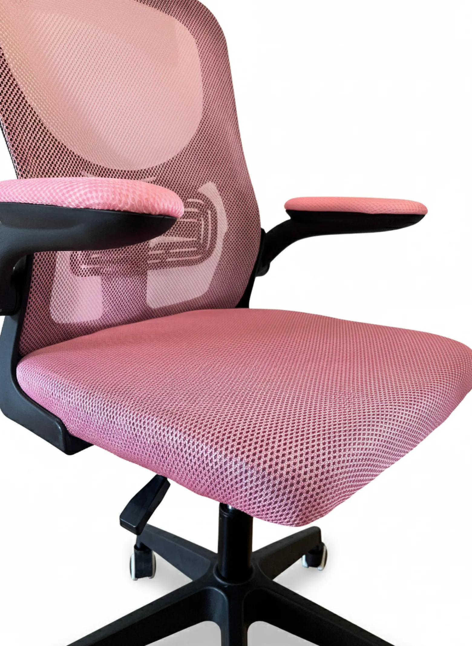 Ergonomiczny fotel biurowy obrotowy mikrosiatka BATI czarno-biały