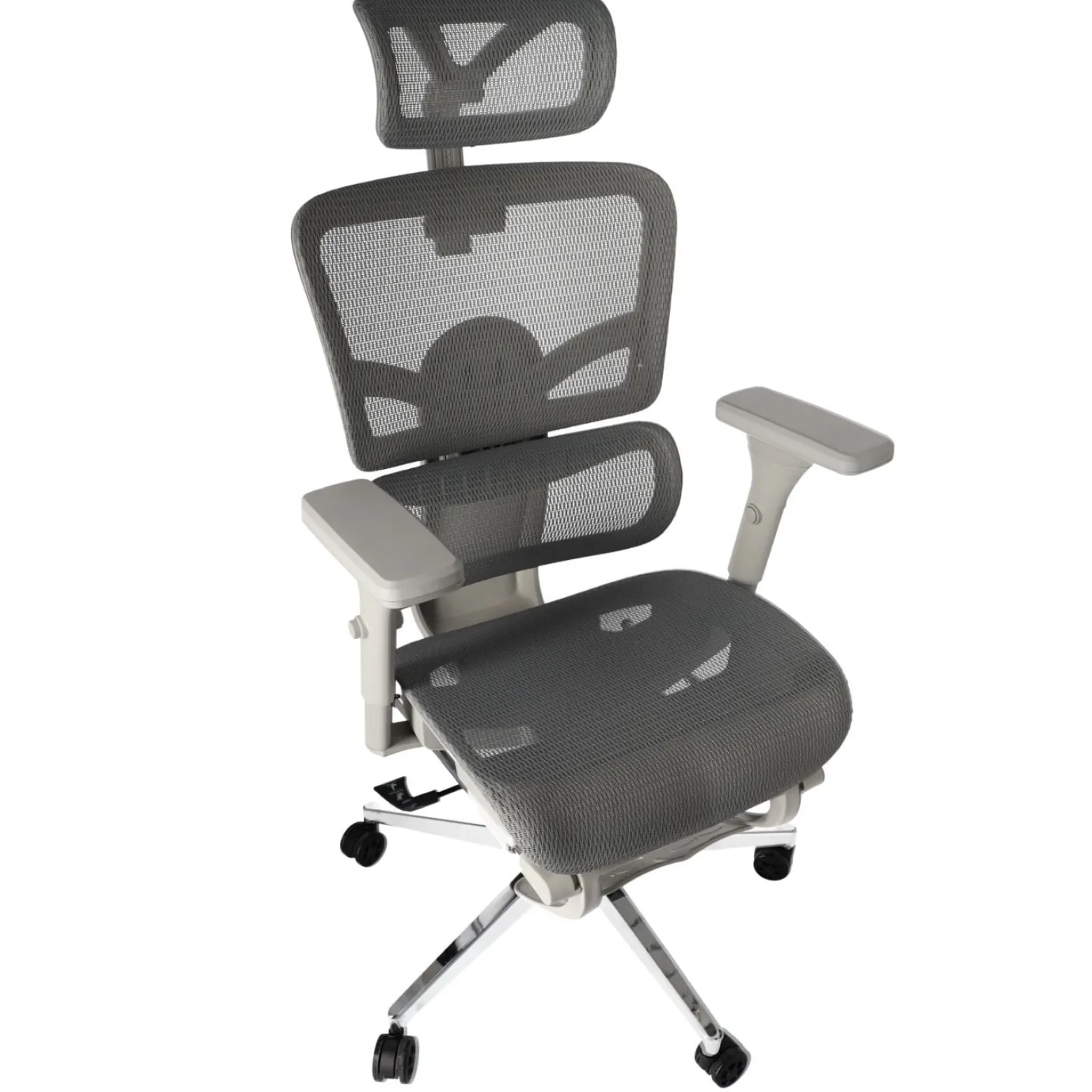 Ergonomiczny fotel biurowy regulowane krzesło z siatki - Szare