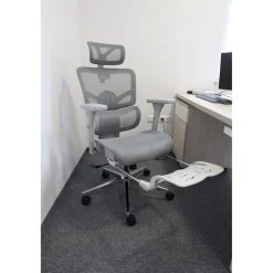 Ergonomiczny fotel biurowy regulowane krzesło z siatki - Szare