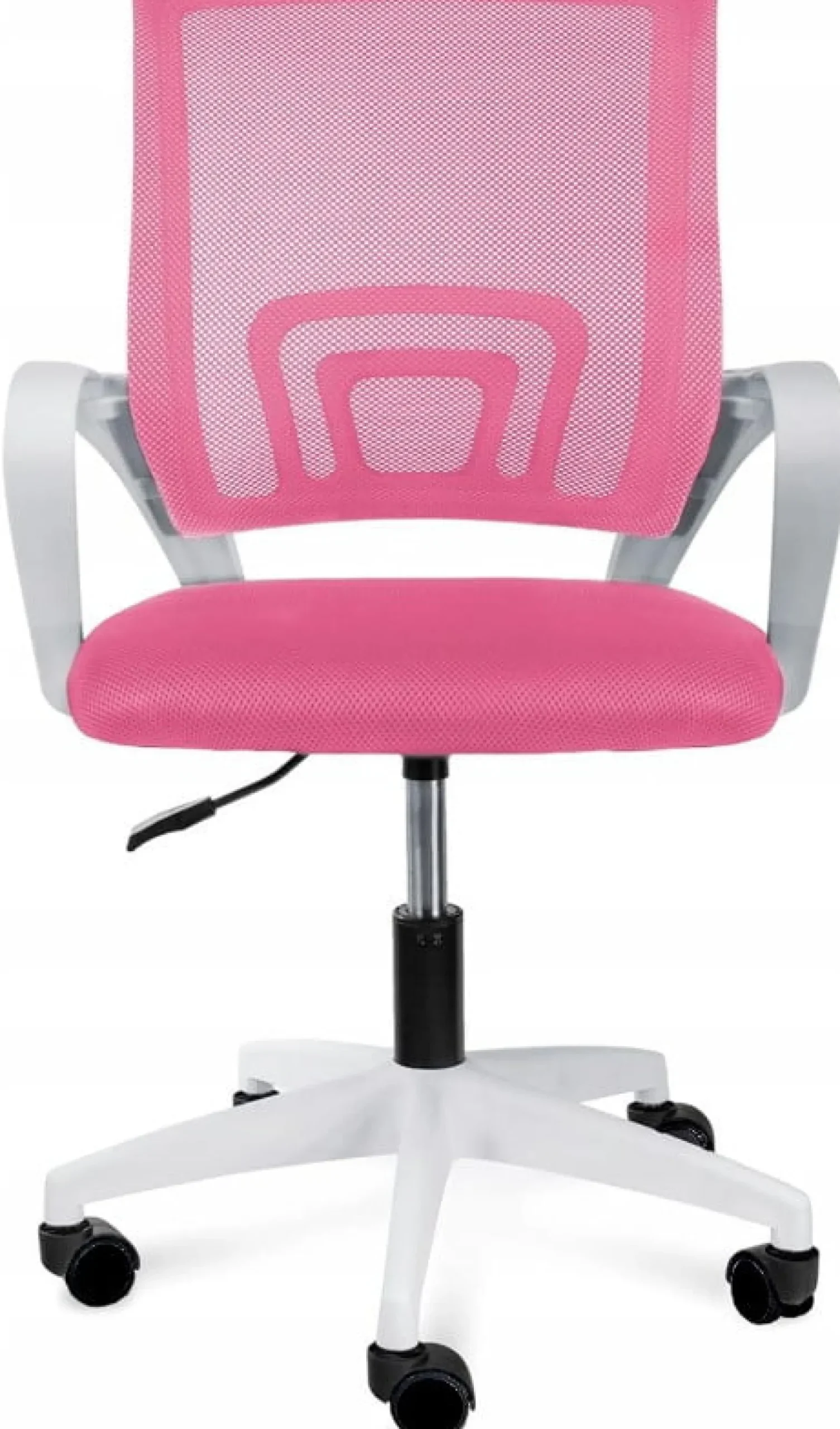 Ergonomiczny fotel obrotowy krzesło biurowe ALEX różowo biały różowy