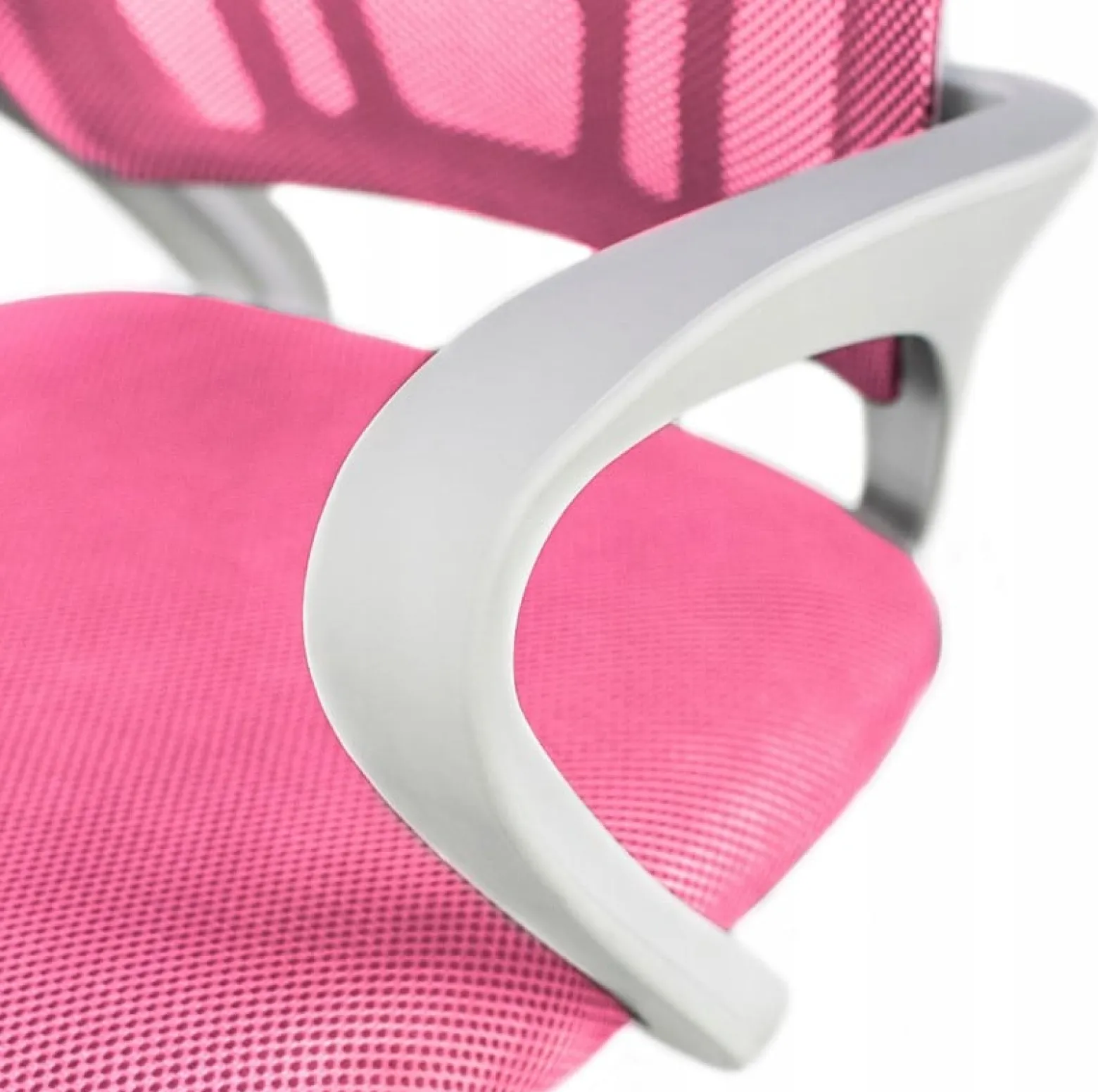Ergonomiczny fotel obrotowy krzesło biurowe ALEX różowo biały różowy