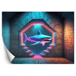 Feeby Fototapeta Rekin Zwierzęta Neon