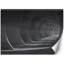 Feeby Fototapeta, Tunel szary 3D 150x105