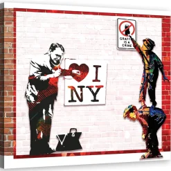 Feeby Obraz na płótnie, Banksy I love New York 30x30