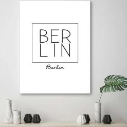Feeby Obraz na płótnie Napis drukowany Berlin 40x60