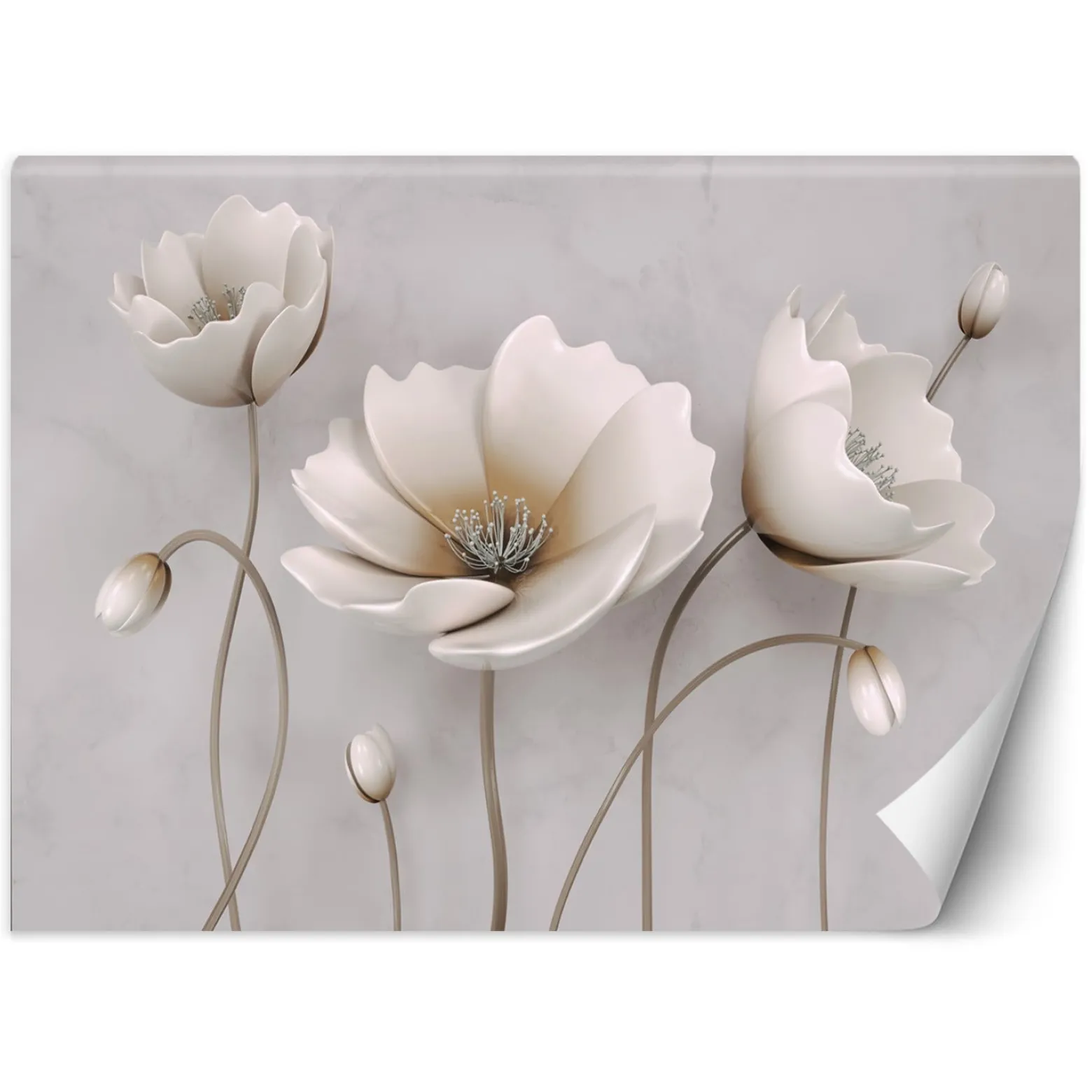 Feeby Fototapeta, Abstrakcyjne kwiaty 3D 150x105